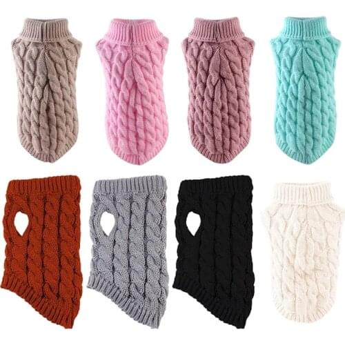 10PC/Lot Pet Clothes Winter Warm Dog Sweaters for Small Dogs Coats Chihuahua Jacket Outfits Puppy Clothes