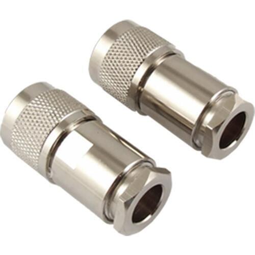 2 Pcs N Type Male Clamp RG8 LMR400 RG165 RG213 7D-FB RF Coaxial Connector