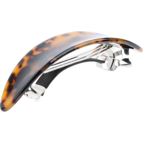 2pcs Womens French Acetate Barrette Leopard Print Hairpins Jewelry Accessories