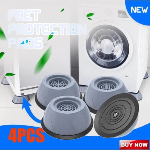 4 PCS/Set Anti Vibration Washing Machine Feet Pads Rubber Legs Silent Skid Raiser Mat For Washing Machine Support DropShipping