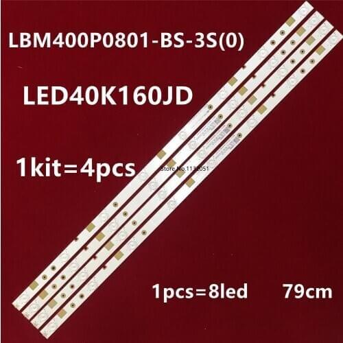 4 PCS LED backlight Strip for His ense 40'' TV LBM400P0801-BS-3S(0) LED40K160JD LED40K300U LED40K5100U LED40EC520UA HD400DU-B31