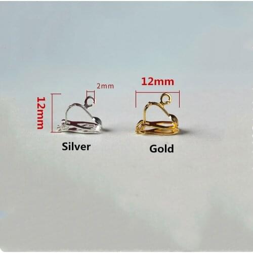 Hot 50pcs Diy Fashion Earring Making Accessories Hypoallergenic Triangle With Hanging Ear Clip Non Piercing Ear Clip Pendientes