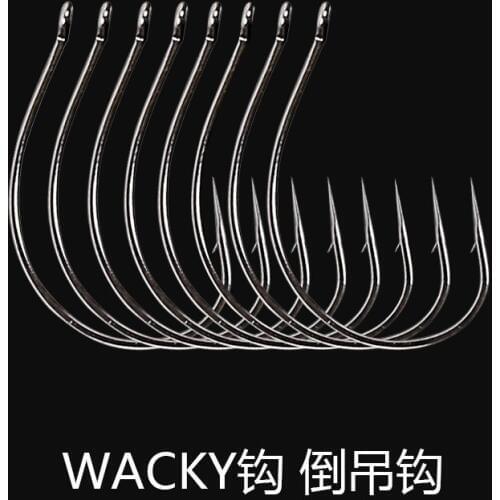 8pcs Trulinoya House JIG catch hook WACKY down hook black nickel hook imports lead head hook free shipping
