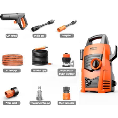 1400W High Pressure Car Washing Machine 4430C Automatic Spray Gun Wash Machine Household 220V Portable Hose Car Washing Machine