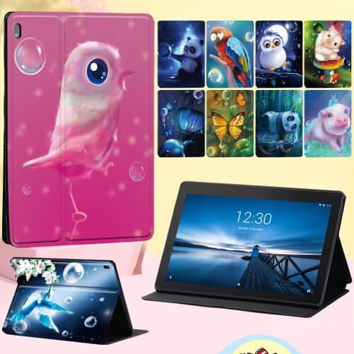 New Tablet Case for Lenovo Smart Tab M10 FHD Plus/Lenovo Tab (E10/M10) 10.1" High Quality Cute Animal Leather Stand Cover Case