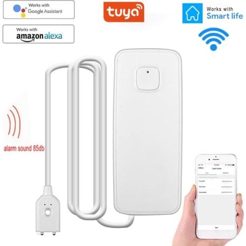 WiFi Smart Tuya Water Leakage Sensor Tuya Water Alarm Compatible With Tuyasmart / Smart Life APP Easy Installation Building Auto