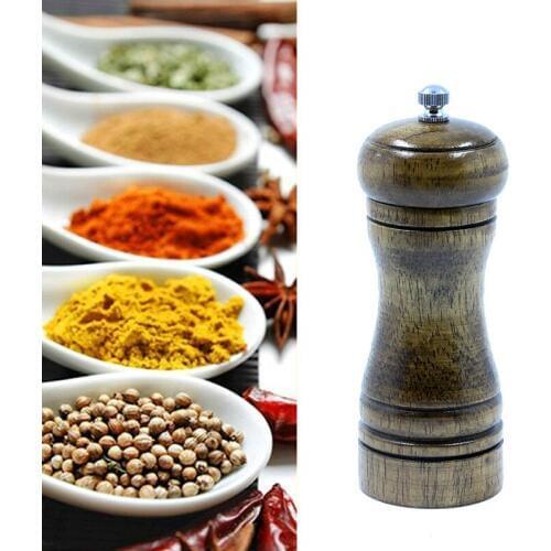 Oak Grinder Salt and Pepper Grinder Spice Grinder Multi-purpose Condiment Bottle Kitchen Tools (5,8,10 inch) Pepper Grinder