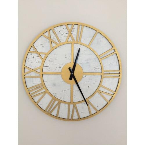 Goodtime Kappa White Gold Decorative Wall Clock 50 Cm