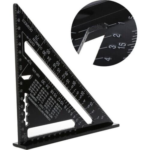 7" Measuring Tool Metric Triangle Angle Ruler Square Protractor Car Thickness Measurement Accessories For Office Camping Trailer