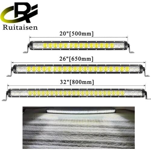 20 26 32" Inch Offroad Curved Slim LED Bar 12V 24V Truck LED Light Bar For Off Road Jeep 4WD 4x4 ATV SUV Tractor Auto Car