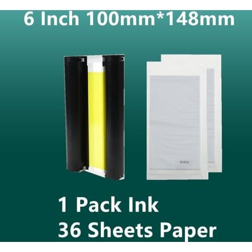 6 Inch Photo Paper Ink Cassette KP-108IN KP-36IN Ink and Paper Set for Canon Selphy CP1300 CP1200 CP910 CP900 Photo Printer