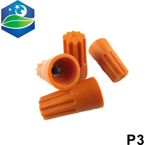 50pcs/set P3 Orange Electrical Wire crimping cap Assorted Wire Twist Nut Connector rotating Terminals Rotating Kit screw