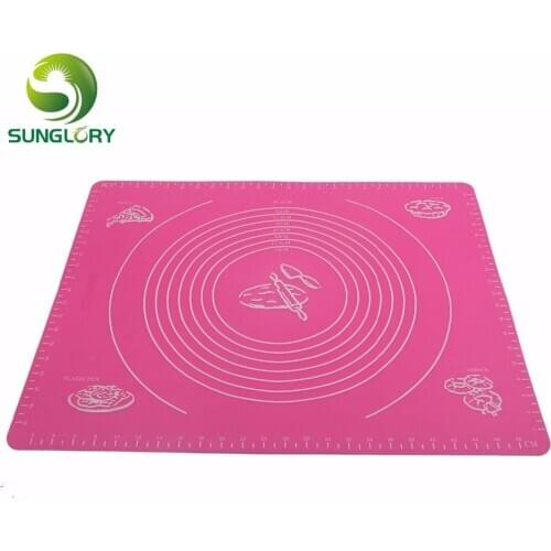 Kitchen Baking Mat 50*40CM Non-stick Silicone Roll Cut Mat Rolling Pastry Pizza Dough Cutting Pad Fondant Cake Decorating Tools