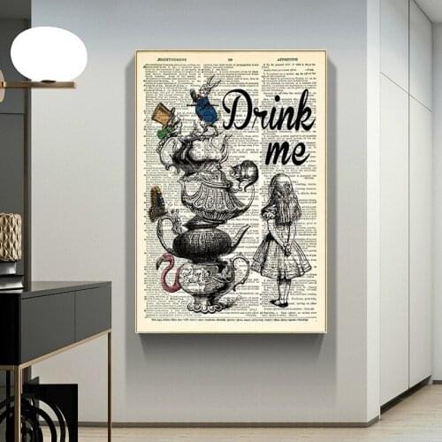 Little Girl In Retro Style Newspaper Canvas Painting Wall Art Nordic Posters and Prints Wall Pictures for Living Room Decoration