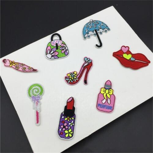 Maxsin 10 Pcs/lot Cute Small Embroidery Flower Patches Iron on Applique for Clothes DIY Accessory Iron Patches for Clothing