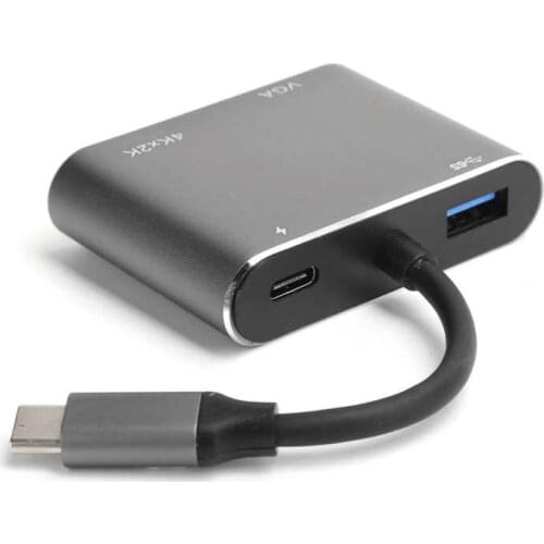 Type-C to HD Multimedia Interface VGA USB3.0 USB-C Docking Station 4in 1 USB-C Converter 4Kx2K 1080P high-definition resolution