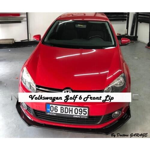 Front Bumper Attachment Volkswagen Golf 6 Front Lip 2009 2010 2011 2012 Diffuser Car Auto Accessory Car-styling 3 Pcs Body Kit