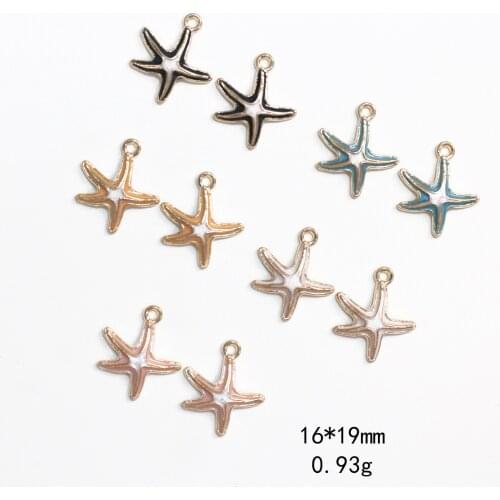 Novelty earrings Korean earrings quirky jewelry dripping oil starfish alloy jewelry accessories rubber band earrings pendant