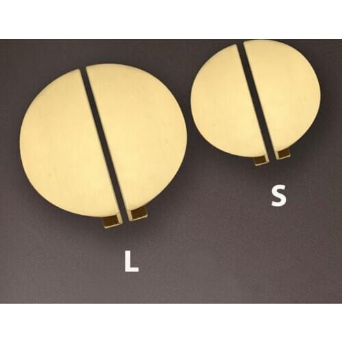 1 Set Semicircle Solid Brass Cabinet Knobs and Handles Drawer Furnitures Cupboard Wardrobe Knobs Book Cabinet Door Pull