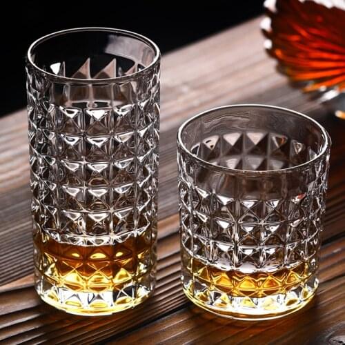 Originality Relief Crystal Whiskey Glass Cup Wine Beer Water Milk Juice Cup Personality Home Party Hotel Wedding Gift Drinkware