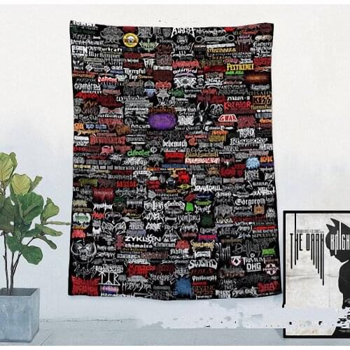 Rock Band LOGO Hip Hop Reggae Music Posters Flip Chart Canvas Painting Banners Flags Tapestry Wall Sticker Home Decoration D1