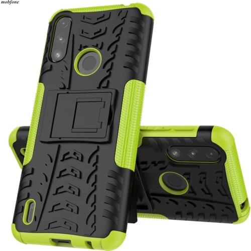ShockProof Case For Motorola Moto E7 Power 6.51" Rugged Armor 2 in 1 Stand Cover Protective Shell E7 Power Funda Coque Cases