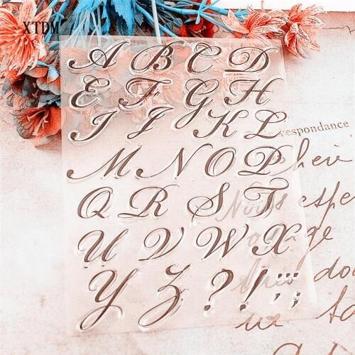 Hot selling English alphabet transparent clear stamp / silicone seal roller stamp DIY scrapbook album / card production