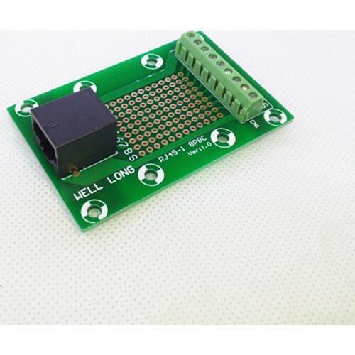 RJ45 8P8C Jack 1-Way Buss Breakout Board,Terminal Block, Connector