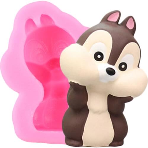 Disney Animals Chip Silicone Mold DIY Aromatherapy Wax Plaster Soap Resin Mould Chocolate Candy Fondant Cake Decorating Tools