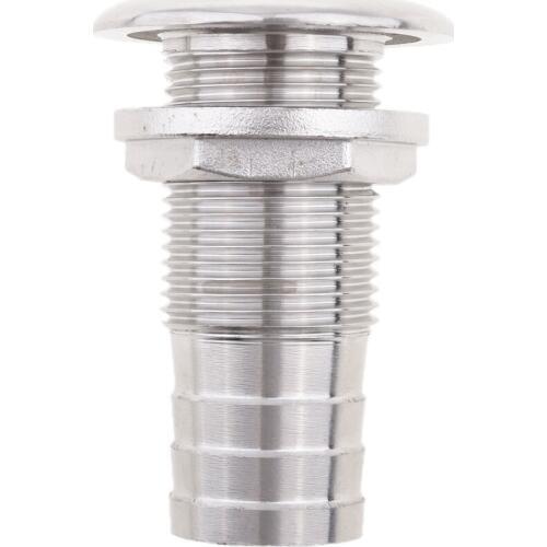 1" Hose Stainless Steel Thru Hull Fitting Replacs Parts For Boat Marine