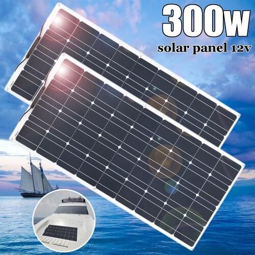 Solar panel 12v 300w kit system solar charger for 12v 24v battery car RV boat caravan camper Photovoltaic motorhome camping