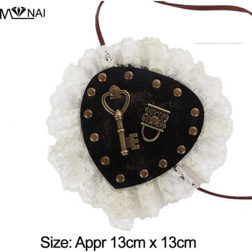 Steampunk Rivet Eye Mask Lolita Lace Single Blindfold Patch Punk Props Halloween Party Eye Mask Cosplay