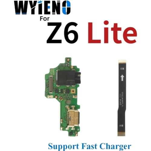 Wyieno For Lenovo Z6 lite Z6Lite USB Dock Charger Port Main Connect Motherboard Flex Cable Microphone Headphone Audio Jack Board
