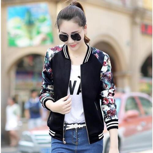Big size S-3XL Baseball Jacket Women Coat for Girl spring Autumn lady Clothing jacket women basic coats long Sleeve slim jacket