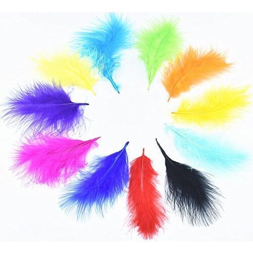100pcs-500pcs/lot 10-16CM Fluffy Turkey Marabou Feathers for crafts DIY Wedding Decoration Plumes Clothing Accessories material