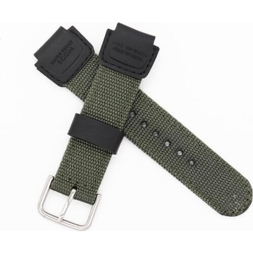 18mm nylon Replacement Strap Watchband for Casio AQ-S810W/S800W SGW-300H/400H AE-1000W W-S200H Black Wrist Band Bracelet