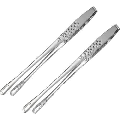 2pcs Stainless Steel Food Tongs Kitchen Utensils Buffet Cooking Tool Anti Heat Bread Clip Pastry Clamp Barbecue Kitchen Tongs