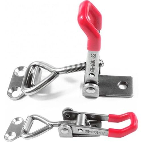 2Pcs GH-4001-SS Durable Stainless Steel Toggle Clamp Adjustable Toggle Locking Clamp Woodworking Tool for household appliances