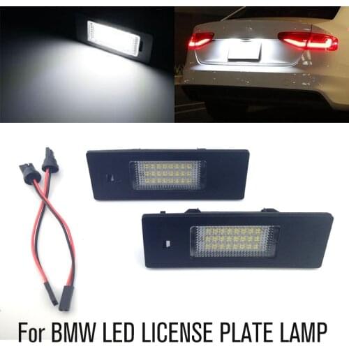 2pcs LED No Error Canbus Car License Plate Light For BMW 1 6 Z Series E81 E87 F20 F21 E63 E64 M6 F06 F12 F13 E85 E86 E89 Z4 I01