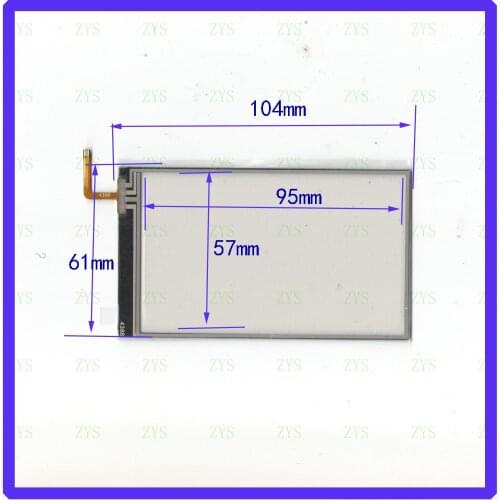 ZhiYuSun 4388 104*61mm 4lines navigation resistive touch screen display 104*61 on the outside flat screen