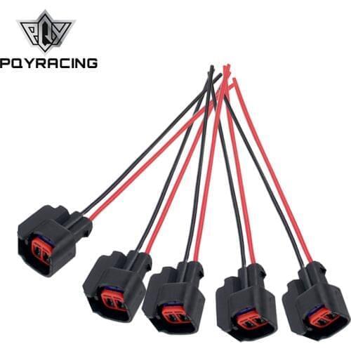 5Pcs / Set Injector Dynamics EV6 Pigtail Clip Connector Fuel Injector Connectors For Many Cars EV6 Injector Plug PQY-FIC13