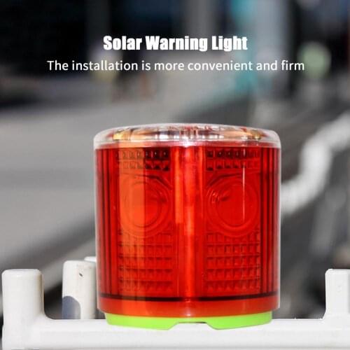 Car Solar Warning Light Car Styling Alarm Emergency LED Magnet Signal Car Brake Warning Flashing Red Lamp