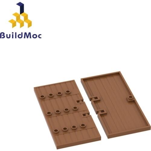 BuildMOC 87601 4X10 Fence gate For Building Blocks Parts DIY Construction Creative gift Toys