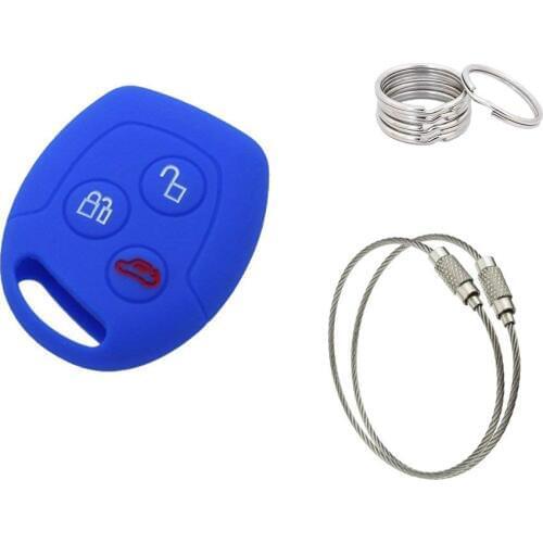 Key Case+key Chain Ring Muchkey For Ford Silicone 30mm 5pcs 150mm 2pcs+key 3 Button Clip Remote