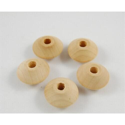 Wood Beads Flat Round Balls Unfinished Loose Abacus Wooden Beads for DIY Necklace Jewelry Making Houten kralen 20Pc/Lot 22X13mm