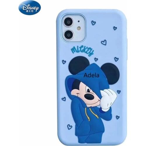 Disney Silicone Soft Shell Case for Iphone 11 XS XR 7 8 6 Plus 3D Mickey Minnie Cartoon Print Anti-fall Phone Cases zz0421-9