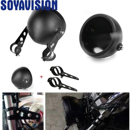 5 3/4" 5.75 Inch Headlights Motorcycle Housing Bucket 5.75Inch Headlamp Housing For Dyna Sportster Softail