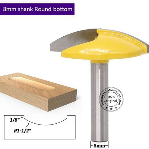 8mm Shank-1PCS,cnc solid tungsten carbide woodworking router bit,trimmer wood milling cutter,round bottom engraving end mill