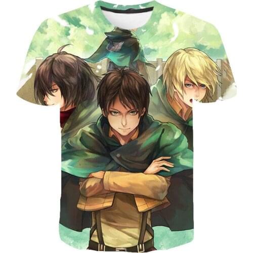 New Summer Attack On Titan 3D Printed T-shirt Casual Hip Hop Streetwear Fashion Men Women Children Trendy T-shirt Anime Clothes