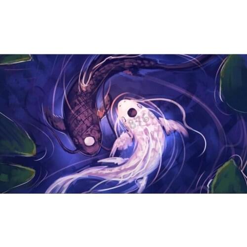 Full Square Drill Koi 5D DIY Diamond Painting Yin Yang Fish Crystal Embroidery Cross Stitch Needlework Mosaic decor salon TT3880